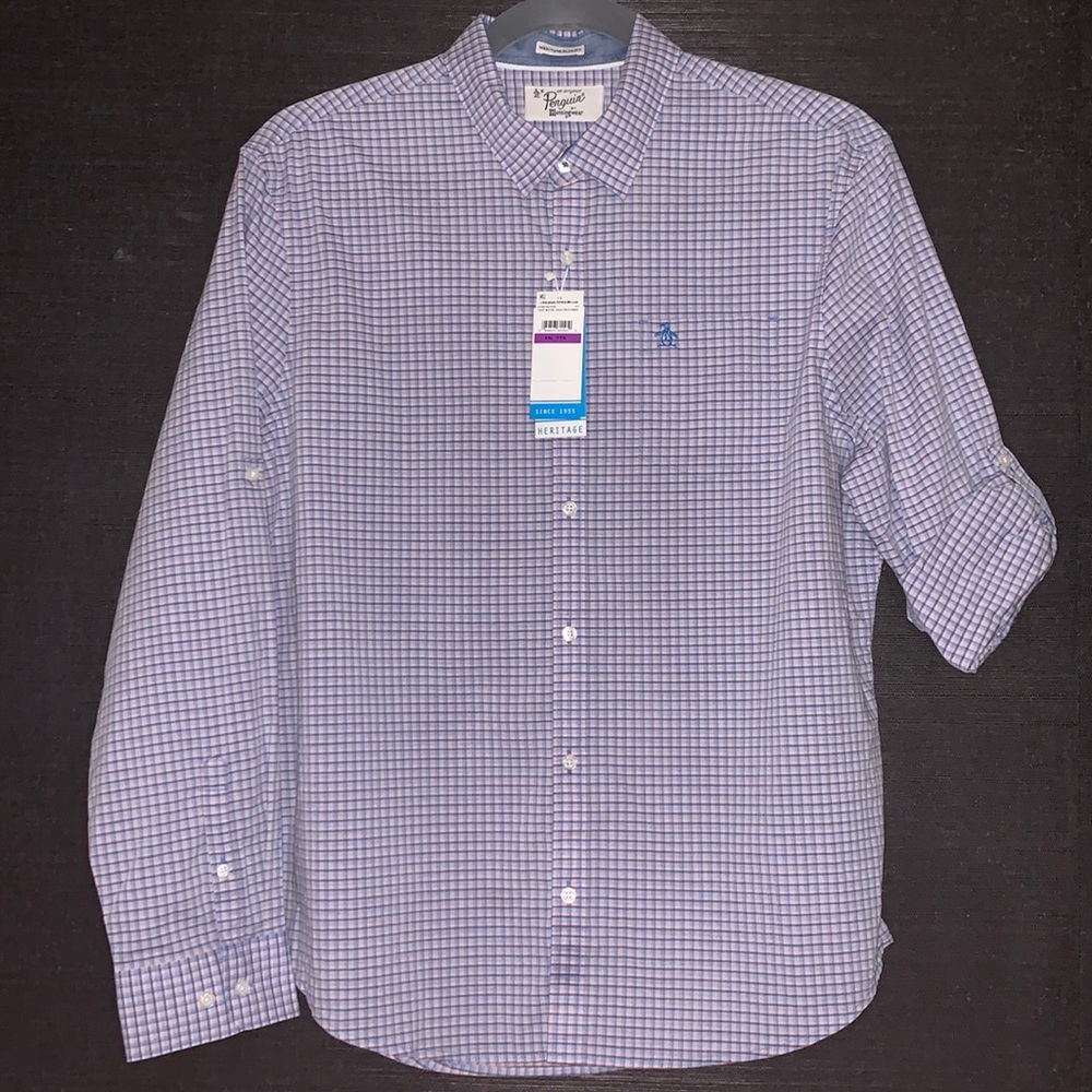 Original Penguin Casual Dress Long-Sleeved shirt with sleeve buttons for rolling